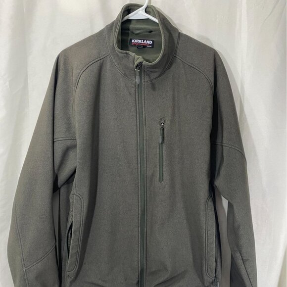 Kirkland Mens Softshell Jacket L Green Polyester With Pockets & Drawstring Hem - Picture 5 of 5
